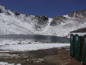 Toilets @ echo lake on Mt. Evens